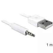 Delock Kabel USB-A Stecker > Stereo-Klinke 3,5 mm Stecker 4-polig iPod Shuffle 1 m