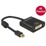 Delock Adapter mini Displayport 1.2 männlich > DVI weiblich 4K passiv schwarz