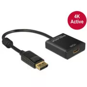 Delock Displayport 1.2 Stecker > HDMI Buchse 4K aktiv schwarz