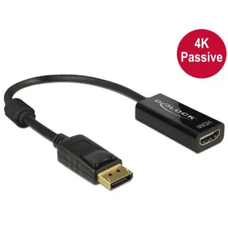 Delock Displayport 1.2 Stecker > HDMI Buchse 4K passiv schwarz