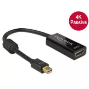 Delock Adapter mini Displayport 1.2 männlich & HDMI weiblich 4K passiv schwarz