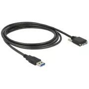Delock Kabel USB 3.0 Typ A Stecker > USB 3.0 Typ Micro-B Stecker mit Schrauben 1m