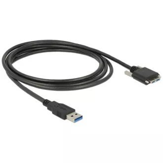 Delock Kabel USB 3.0 Typ A Stecker > USB 3.0 Typ Micro-B Stecker mit Schrauben 1m Delock Kabel USB 3.0 Typ A Stecker > USB 3.0 Typ Micro-B Stecker mit Schrauben 1m