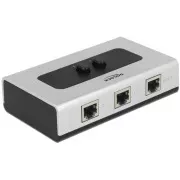 Delock Switch RJ45 10/100/1000 Mbps 2 Ports manuell - bidirektional