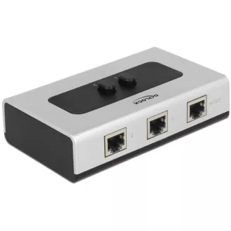 Delock Switch RJ45 10/100/1000 Mbps 2 Ports manuell - bidirektional