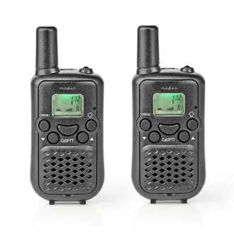 Nedis WLTK0500BK - Sender | Reichweite bis zu 5 km | 8 Kanäle | PTT / VOX | Bis zu 2,5 Stunden | 2 Stück | Schwarz Nedis WLTK0500BK - Sender | Reichweite bis zu 5 km | 8 Kanäle | PTT / VOX | Bis zu 2,5 Stunden | 2 Stück | Schwarz