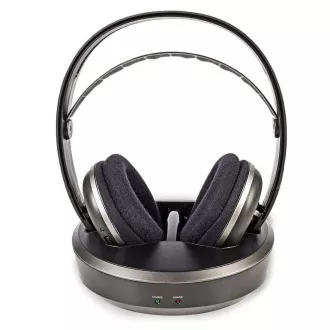 Nedis HPRF210BK - Drahtlose Kopfhörer | Radiofrequenz (RF) | Over-Ear | Ladestation | Schwarz / Silber Nedis HPRF210BK - Drahtlose Kopfhörer | Radiofrequenz (RF) | Over-Ear | Ladestation | Schwarz / Silber