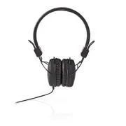 Nedis HPWD1100BK - Kabelgebundene Kopfhörer | On-Ear | Faltbar | Rundes Kabel 1,2 m | Schwarz