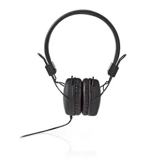 Nedis HPWD1100BK - Kabelgebundene Kopfhörer | On-Ear | Faltbar | Rundes Kabel 1,2 m | Schwarz