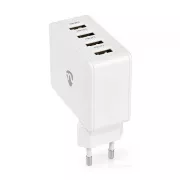 Nedis WCHAU481AWT- Netzladegerät | 24 W | Schnellladefunktion | 4x 2,4 A | 4 Ausgänge | 4x USB-A | Weiß
