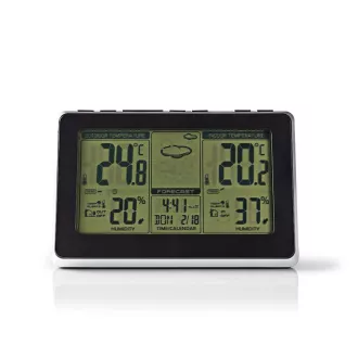 Nedis WEST400BK - Wetterstation | Funksensor | Wecker | Wettervorhersage