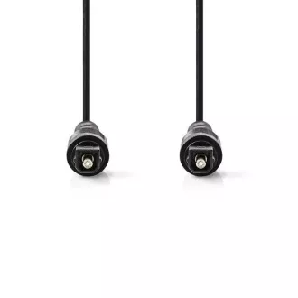 Nedis CAGB25000BK20 - Optisches Audiokabel | TosLink Stecker - TosLink Stecker | 2 m | Schwarz