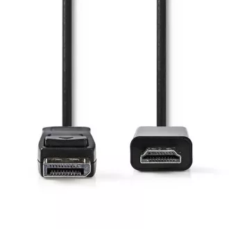 Nedis CCGB37100BK20 - DisplayPort - HDMI Kabel | DisplayPort Stecker - HDMI Stecker | 2 m | Schwarz Nedis CCGB37100BK20 - DisplayPort - HDMI Kabel | DisplayPort Stecker - HDMI Stecker | 2 m | Schwarz