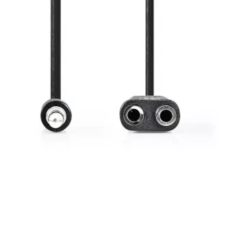 Nedis CAGB22100BK02 - Stereo Audio Kabel | 3,5mm Stecker - 2× 3,5mm Buchse | 0,2 m | Schwarz Nedis CAGB22100BK02 - Stereo Audio Kabel | 3,5mm Stecker - 2× 3,5mm Buchse | 0,2 m | Schwarz