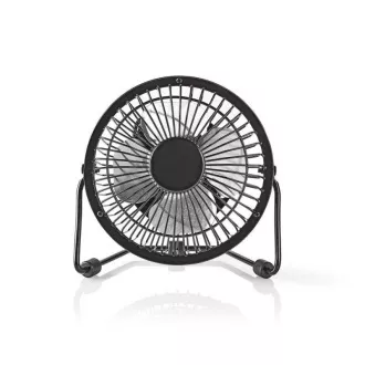 Nedis FNDK1BK10 - Metall-Mini-Ventilator | Durchmesser 10 cm | USB-Stromversorgung | Schwarz Nedis FNDK1BK10 - Metall-Mini-Ventilator | Durchmesser 10 cm | USB-Stromversorgung | Schwarz