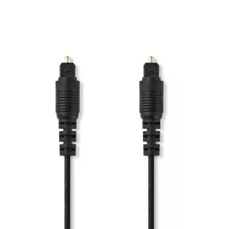 Nedis CAGB25000BK30 - Optisches Audiokabel | TosLink Stecker - TosLink Stecker | 3 m | Schwarz