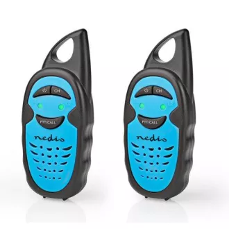 Nedis WLTK0300BU - Sender | Reichweite 3 km | 1 Kanal | PTT | 2 Stück | Blau/Schwarz Nedis WLTK0300BU - Sender | Reichweite 3 km | 1 Kanal | PTT | 2 Stück | Blau/Schwarz