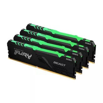 KINGSTON 64GB 3600MT/s DDR4 CL18 DIMM (4er-Kit) FURY Beast RGB KINGSTON 64GB 3600MT/s DDR4 CL18 DIMM (4er-Kit) FURY Beast RGB