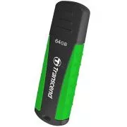 Transcend 64GB JetFlash 810, USB 3.1 (Gen 1) Flash-Laufwerk, schwarz/grün, stoßfest, druckfest, staub- und wasserdicht