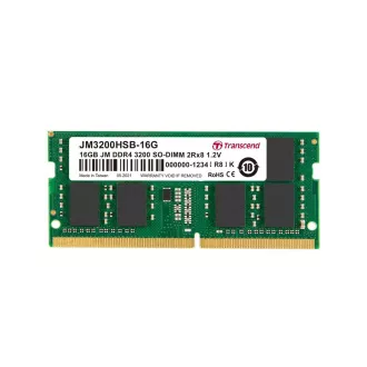 Transcend Speicher 16GB (JetRam) SODIMM DDR4 3200 2Rx8 CL22