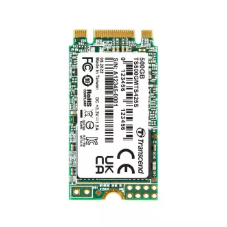 TRANSCEND MTS425S 500GB SSD M.2 2242, SATA III 6Gb/s (3D TLC), 530MB/s R, 480MB/s W