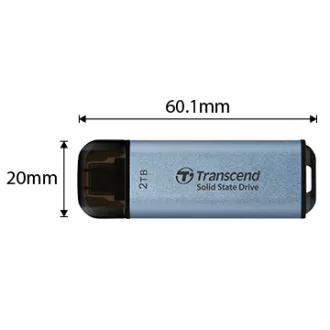 Transcend ESD300S 2TB, Externe SSD, USB 10Gbps, Typ C