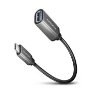 AXAGON RUCM-AFAC, USB-C (M) <-> USB-A (F) Kabeladapter, 20cm, USB 3.2 Gen 1, 3A, ALU