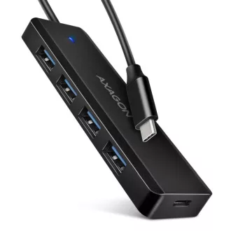 AXAGON HUE-C1C Reise vier-Port USB-C 5Gbps Hub/USB-C Anschluss für externe Stromversorgung/Kabel 19 cm