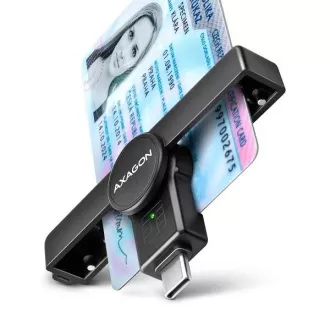 AXAGON CRE-SMPC Faltbare Tasche USB-C-Kontakt Smartcard-Leser. Geeignet für eCitizen Anwendung AXAGON CRE-SMPC Faltbare Tasche USB-C-Kontakt Smartcard-Leser. Geeignet für eCitizen Anwendung