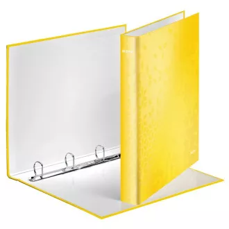 LEITZ Ringbuch WOW, A4 , 4DR/25mm, gelb LEITZ Ringbuch WOW, A4 , 4DR/25mm, gelb