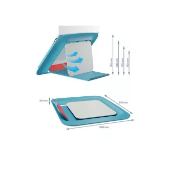 LEITZ Verstellbarer Laptop-Ständer ERGO Cosy, ruhig blau LEITZ Verstellbarer Laptop-Ständer ERGO Cosy, ruhig blau