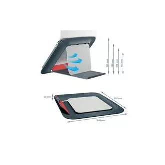 LEITZ Verstellbarer Laptop-Ständer ERGO Cosy, Samtgrau