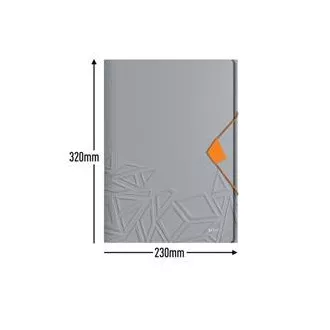 LEITZ UrbanChic PP Drei-Klappen-Mappe, A4, dunkelgrau LEITZ UrbanChic PP Drei-Klappen-Mappe, A4, dunkelgrau
