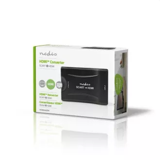 Nedis VCON3463BK - HDMI™ Konverter | SCART-Buchse | HDMI™ Ausgang | 1-Wege | 1080p | 1.2 Gbps | ABS | Schwarz
