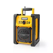 Nedis RDFM3100YW - FM-Radio für Baustellen | 15 W | Bluetooth® | IPX5 | Handgriff | Schwarz / Gelb