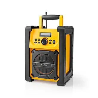 Nedis RDFM3100YW - FM-Radio für Baustellen | 15 W | Bluetooth® | IPX5 | Handgriff | Schwarz / Gelb