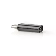 Nedis CCGB60910BK - USB-C Adapter | USB 2.0 | USB-C™ Stecker | USB Micro-B Buchse | 480 Mbps | Rund | Vernickelt