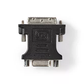 Nedis CCGB32902BK - Adapter DVI| DVI-I 24 5 Stecker | VGA Buchse | Vernickelt | Gerade | PVC | Schwarz
