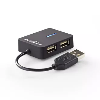 Nedis CCGB61250BK01 - USB-Hub | USB-A Stecker | 3x USB-A Buchse | 5 Ports | USB 3.2 Gen 1 | USB Power | 5 Gbps |