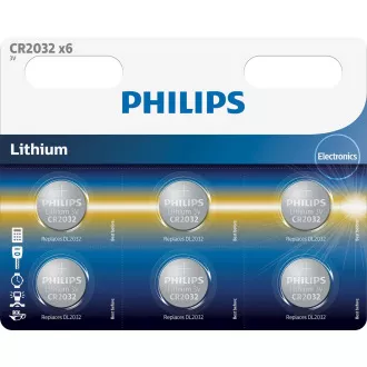 Philips Batterien CR2032P6/01B - 6 Stück