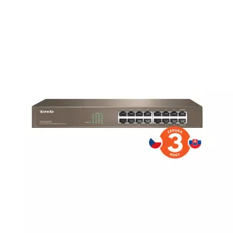 Tenda TEG1016D - 16-Port Gigabit Ethernet Switch, 10/100/1000 Mbps, lüfterlos, Rackmount, Metall Tenda TEG1016D - 16-Port Gigabit Ethernet Switch, 10/100/1000 Mbps, lüfterlos, Rackmount, Metall