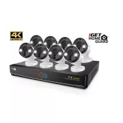 iGET HOMEGUARD HGNVK164908 - Ultra HD 4K System mit PoE-Stromversorgung, 16-Kanal NVR   8x HGNVK936CAM 4K Kamera