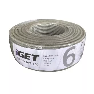 iGET Netzwerkkabel CAT6 UTP PVC Eca 100m/Rolle iGET Netzwerkkabel CAT6 UTP PVC Eca 100m/Rolle