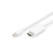 Digitus DisplayPort Kabel Adapter, mini DP - HDMI, 2m , DP 1.2_HDMI 2.0, 4K/60Hz
