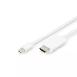 Digitus DisplayPort Kabel Adapter, mini DP - HDMI, 2m , DP 1.2_HDMI 2.0, 4K/60Hz