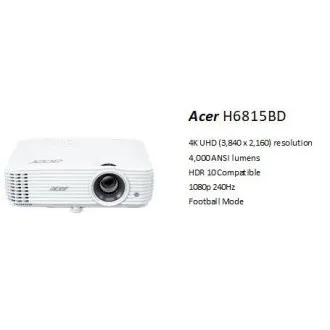 Acer H6815GTV Google TV, DLP, 4K UHD 3840 × 2160/4000 ANSI lm/10.000:1/2 × HDMI / Lautsprecher 1 × 10 W/3,1 kg Acer H6815GTV Google TV, DLP, 4K UHD 3840 × 2160/4000 ANSI lm/10.000:1/2 × HDMI / Lautsprecher 1 × 10 W/3,1 kg