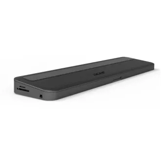 Acer 13in1 Type C Minidock: 3x USB3.0 (5Gbps Datenübertragung), 1x USB-C (5Gbps Datenübertragung), 1x USB-C Power Delivery (bis zu 100W)
