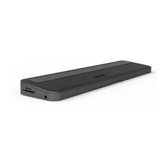 Acer 13in1 Type C Minidock: 3x USB3.0 (5Gbps Datenübertragung), 1x USB-C (5Gbps Datenübertragung), 1x USB-C Power Delivery (bis zu 100W)