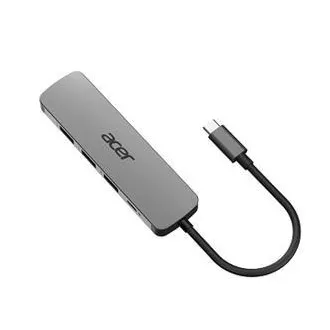 Acer 5IN1 Mini Dock statioType- C Dongle, 1x HDMI (bis zu 3840x2160@60hz), 3x USB 3.0 5Gbps Ports, 1x Type-C bis zu 100W PD Port (Host)