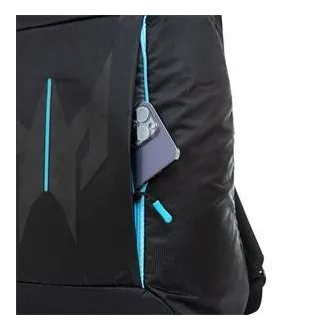 Predator Urban Backpack 18" (PBG510); schwarzer Rucksack mit blauen Akzenten, wasserabweisendes und abriebfestes Material, für 18", 27 l, 0,6 kg